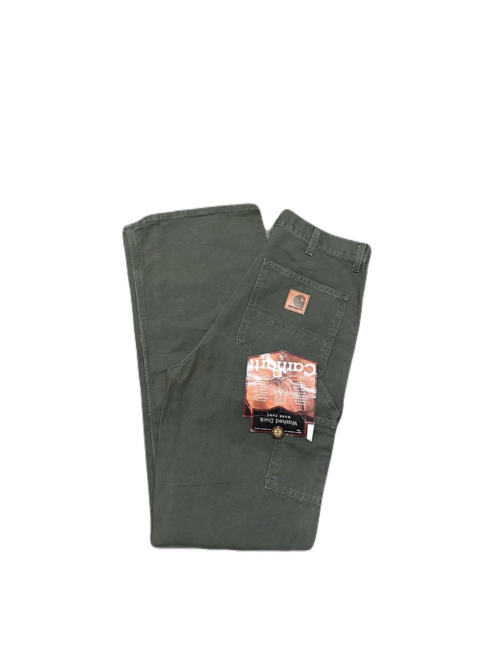 Vintage Carhartt B11 MOS Duck Work Pants Men 34x36 Moss Green Utility Deadstock